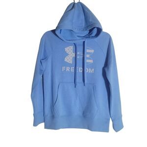 Under Armour Freedom Hoodie Unisex Size XS Blue Athleisure Casual Patriotic